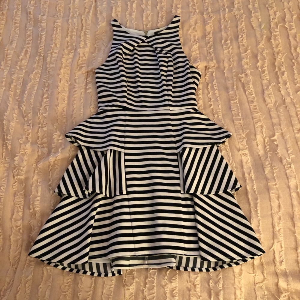 Black and White Striped Dress